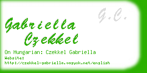 gabriella czekkel business card